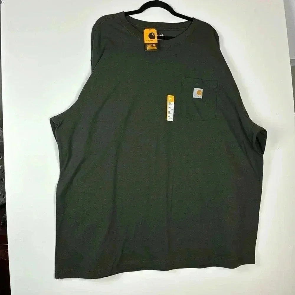 CARHARTT LONG CUFFED  SLEEVE CAMO GREEN 3XL LOOSE FIT HEAVYWEIGHT NWT W/POCKET